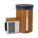 Icetubs IceBarrel Thermowood And Fiberglass Cold Plunge Immersion Tub (SAK68129) - Saksby Wholesale - Side Right View With Cover