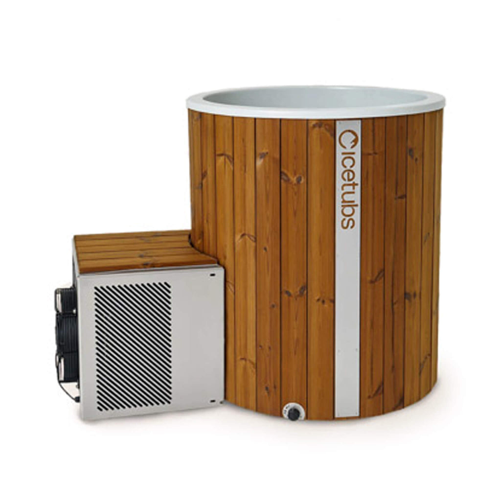 Icetubs IceBarrel XL Thermowood And Fiberglass Cold Plunge Immersion Tub (SAK35418) - Saksby Wholesale - Side Left View