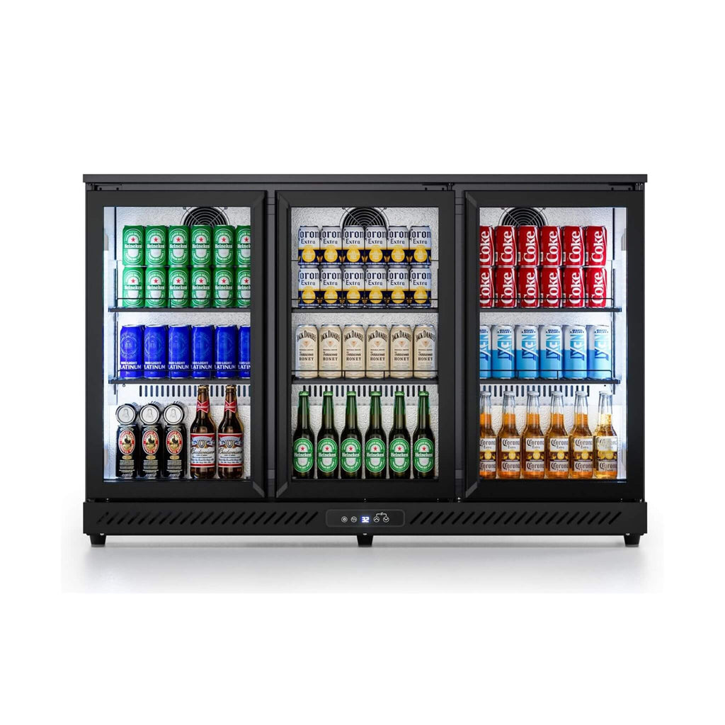 Industrial Freestanding Undercounter Beverage Refrigerator (SAK84019) - Saksby Wholesale - 3-Door Front View