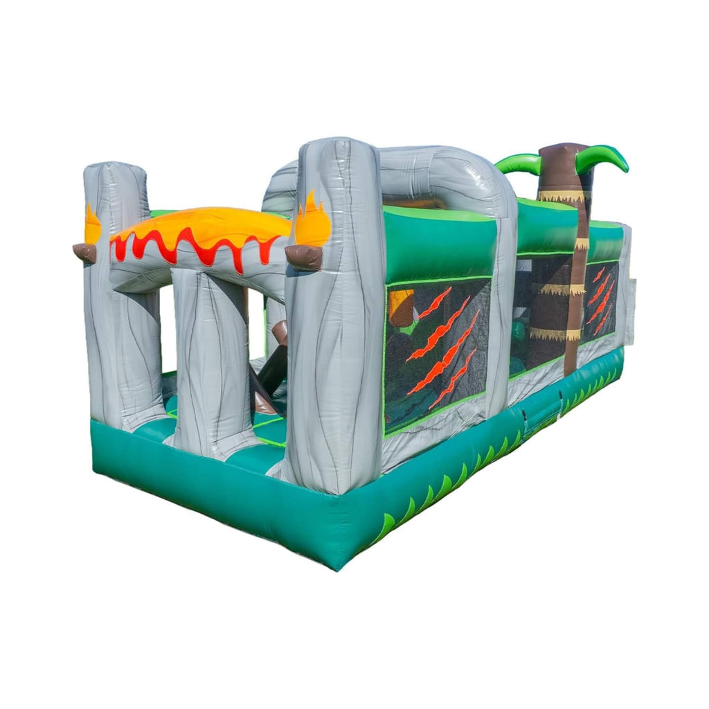 Inflatable 20FT Dinosaur Obstacle Course With Blower (SAK90817) - Saksby Wholesale - Back Side View