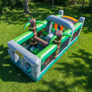 Inflatable 20FT Dinosaur Obstacle Course With Blower (SAK90817) - Saksby Wholesale - Top View In Lifestyle Image
