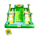 Inflatable Water Slide Park With Pool And Climbing Wall (SAK90736) - Saksby Wholesale - Front View