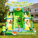 Inflatable Water Slide Park With Pool And Climbing Wall (SAK90736) - Saksby Wholesale - Lifestyle Image With Kids