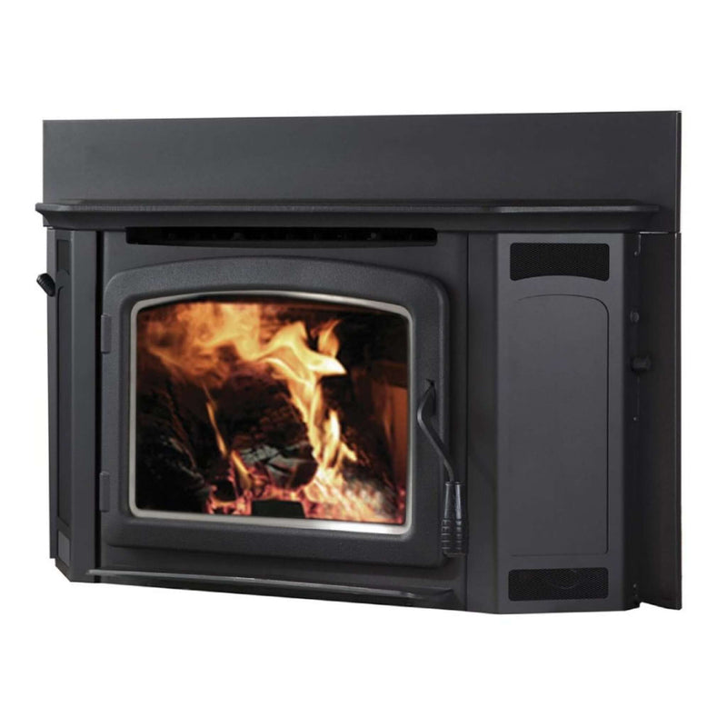 IRON STRIKE Montlake 300 Modern Wood Burning Fireplace Insert With High Density Firebrick  (HBG18103)-HBG