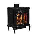 Ironstrike Serefina Modern Freestanding Direct Vent Cast Iron Gas Stove With Protective Sreen [CI1500/1502/1504/2500/2504/2506DVF] (SAK58291) - Saksby Wholesale - Black Front Right View