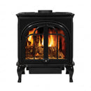 Ironstrike Serefina Modern Freestanding Direct Vent Cast Iron Gas Stove With Protective Sreen [CI1500/1502/1504/2500/2504/2506DVF] (SAK58291) - Saksby Wholesale - Black Front View