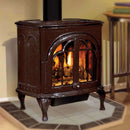 Ironstrike Serefina Modern Freestanding Direct Vent Cast Iron Gas Stove With Protective Sreen [CI1500/1502/1504/2500/2504/2506DVF] (SAK58291) - Saksby Wholesale - Lifestyle Brown Front Right View