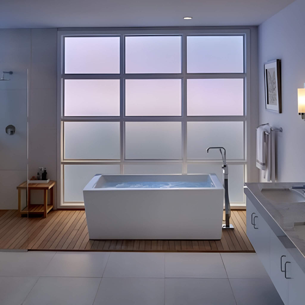 Jacuzzi Bianca 66" Whirlpool Bath [JBIF6636WUR2CPWW] (SAK41632) - Saksby Wholesale - Near Window View