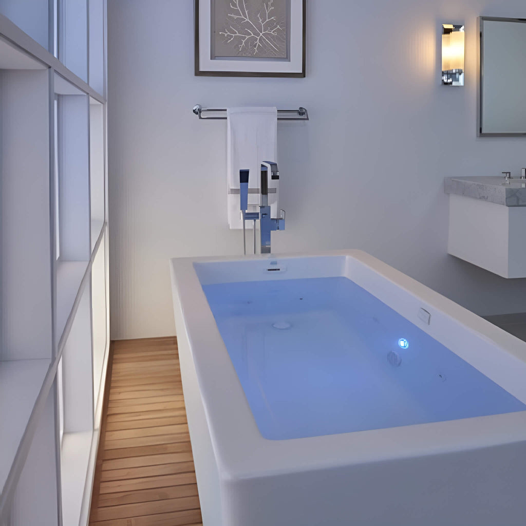 Jacuzzi Bianca 66" Whirlpool Bath [JBIF6636WUR2CPWW] (SAK41632) - Saksby Wholesale - Water View