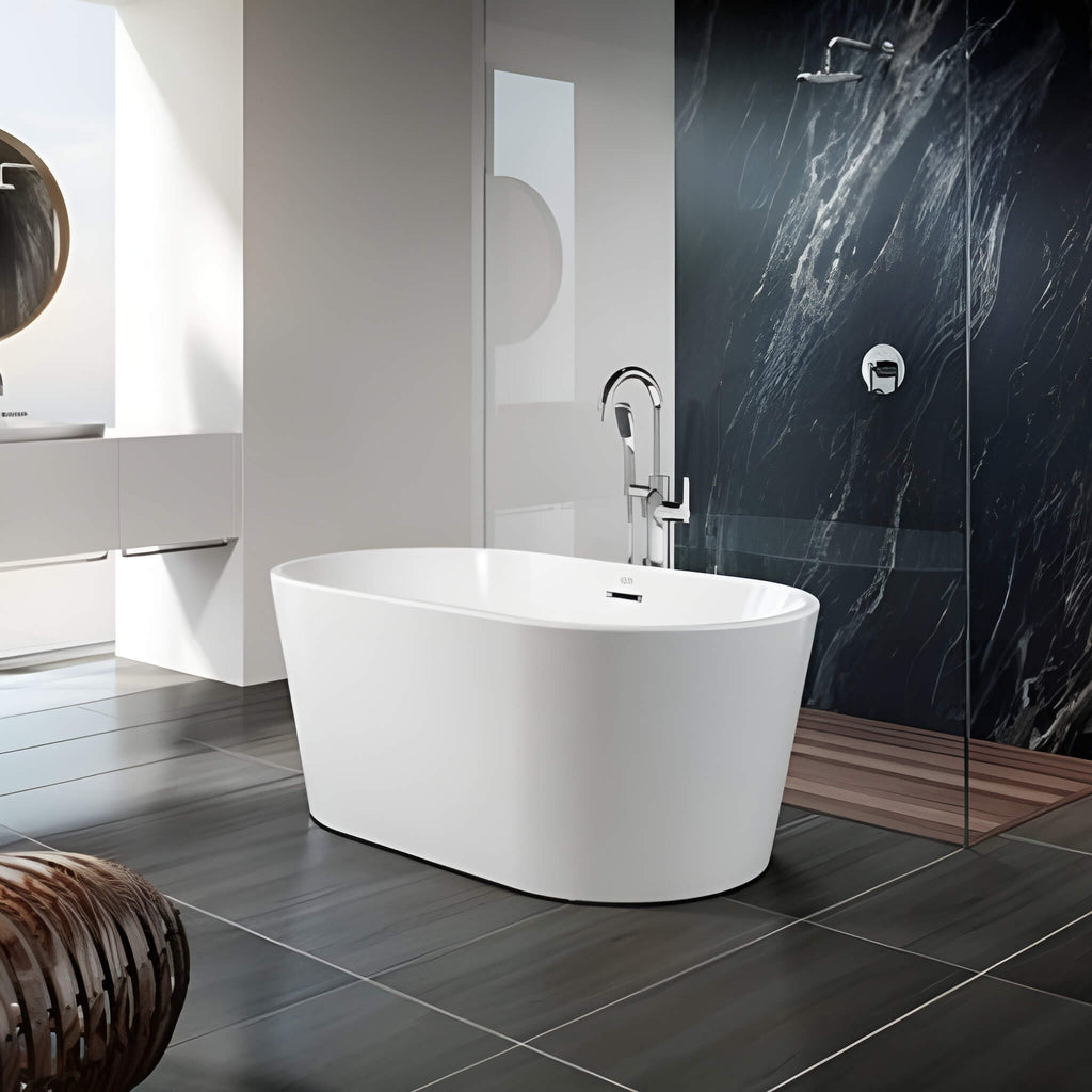 Jacuzzi Celeste 70" Freestanding Ergonomic Soaking Tub [JCEF7032BCXXXXW] (SAK50243) - Saksby Wholesale - Lifestyle View