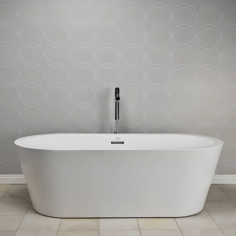Jacuzzi Celeste 70" Freestanding Ergonomic Soaking Tub [JCEF7032BCXXXXW] (SAK50243) - Saksby Wholesale - With Background View