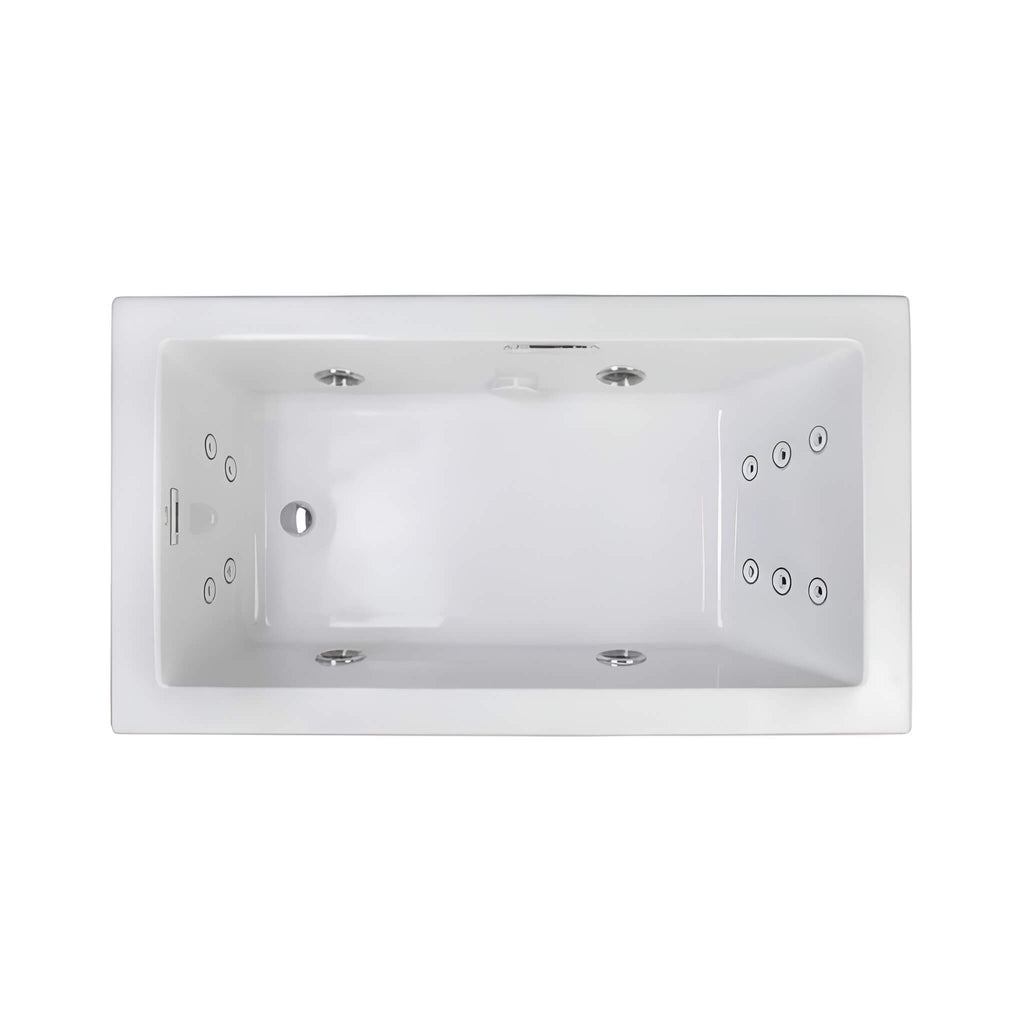 Jacuzzi Elara 72"x36" Whirlpool Bath (SAK61507) - Saksby Wholesale - Top View