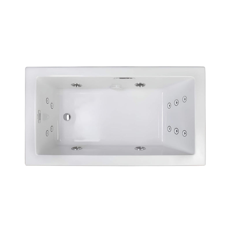 Jacuzzi Elara 72"x36" Whirlpool Bath (SAK61507) - Saksby Wholesale - Top View