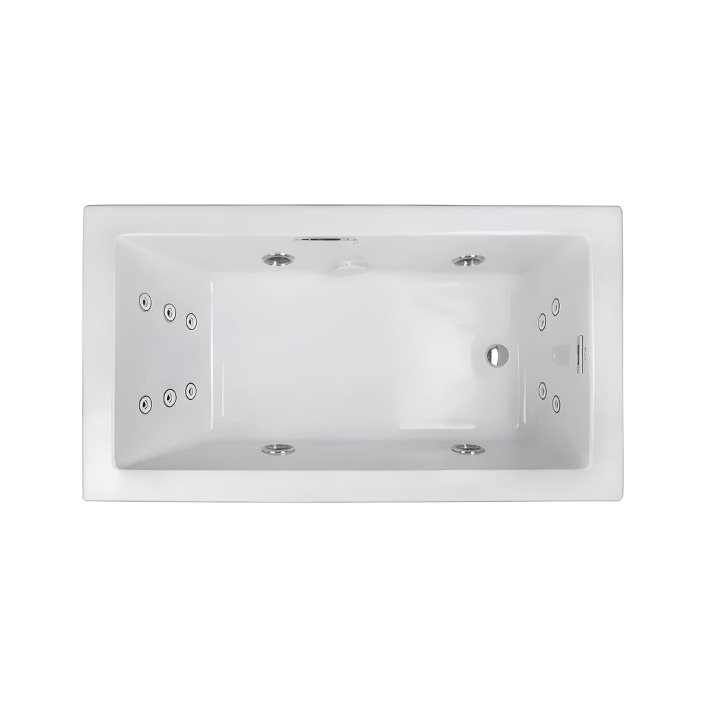 Jacuzzi Elara 72"x42" Drop In Whirlpool Bath With 10 AccuPro Jet (SAK32651) - Saksby Wholesale - Top View