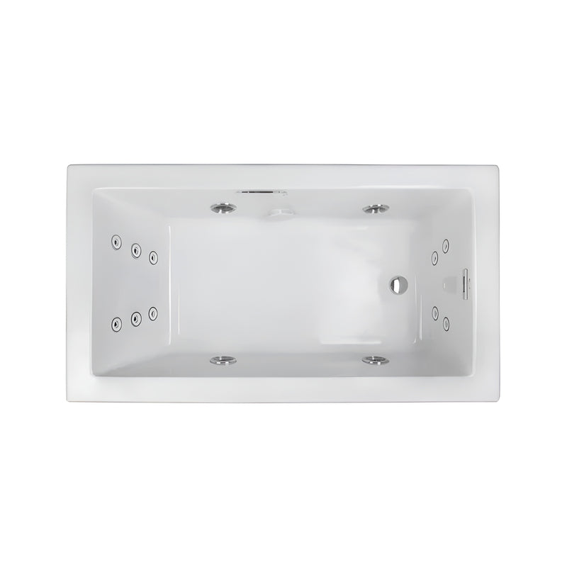 Jacuzzi Elara 72"x42" Drop In Whirlpool Bath With 10 AccuPro Jet (SAK32651) - Saksby Wholesale - Top View