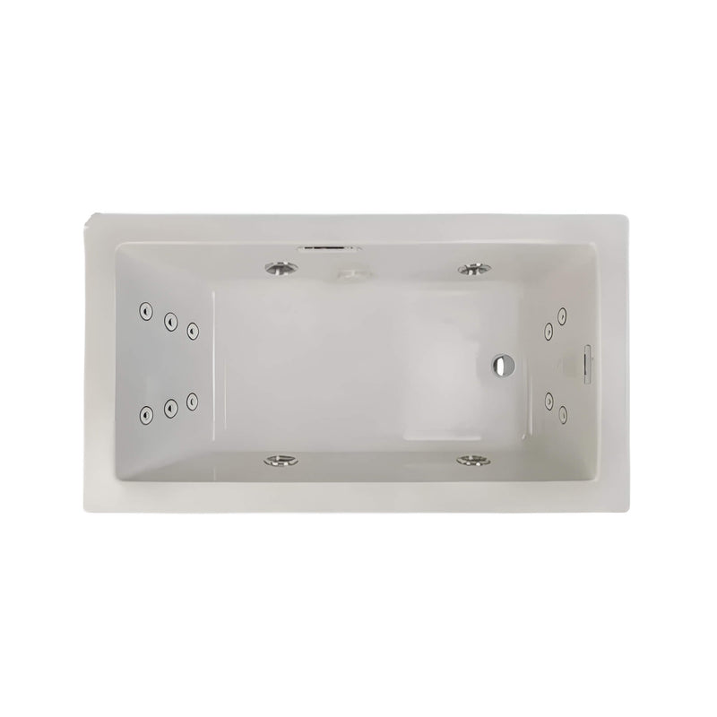 Jacuzzi Elara 72"x42" Drop In Whirlpool Bath With 10 AccuPro Jet (SAK32651) - Saksby Wholesale - Oyster View