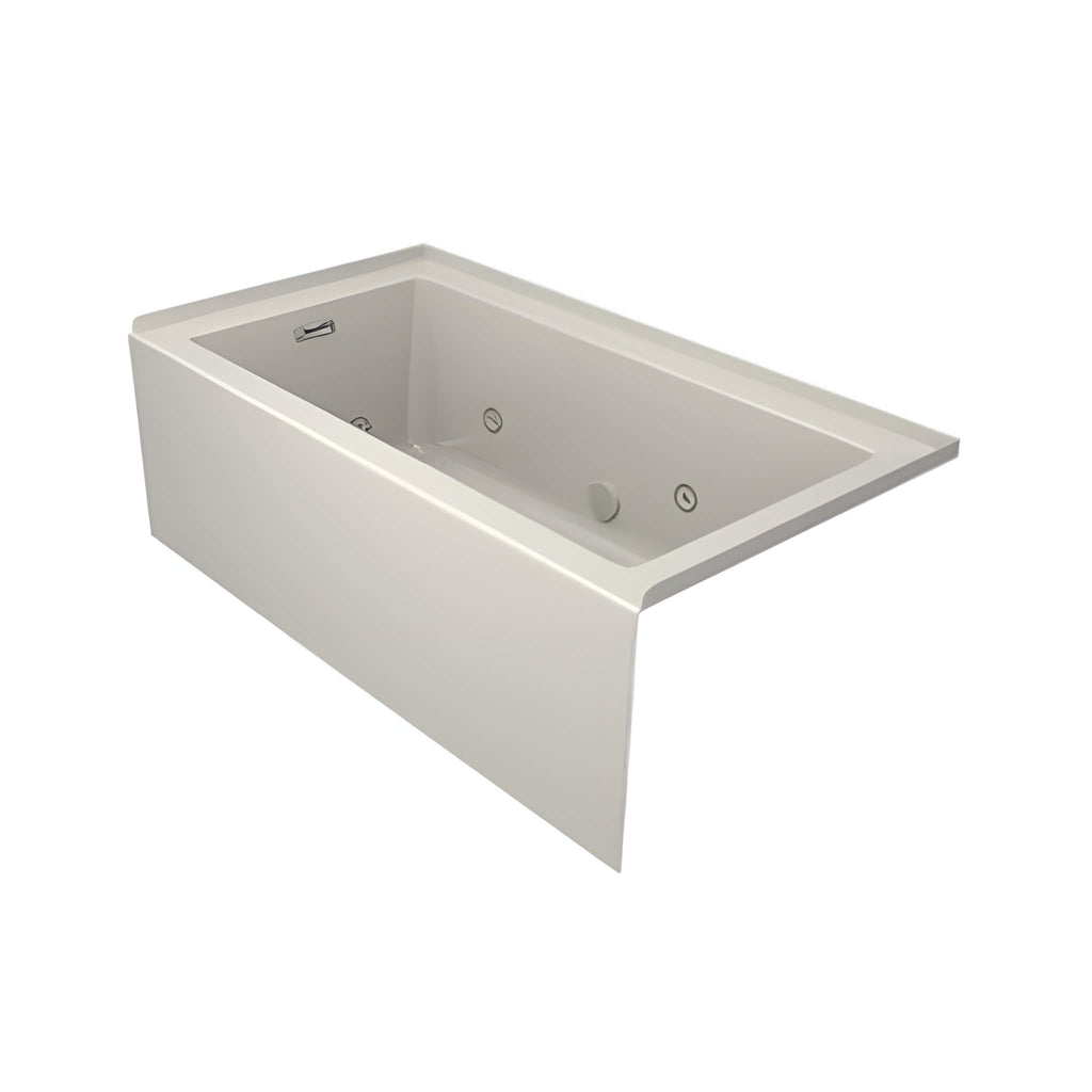 Jacuzzi Linea 60" Luxury 3 Wall Alcove Whirlpool Bath With 8 Adjustable Whirlpool Jets [JLNS6032WRL2XXWW] (SAK19326) - Saksy Wholesale - Right View