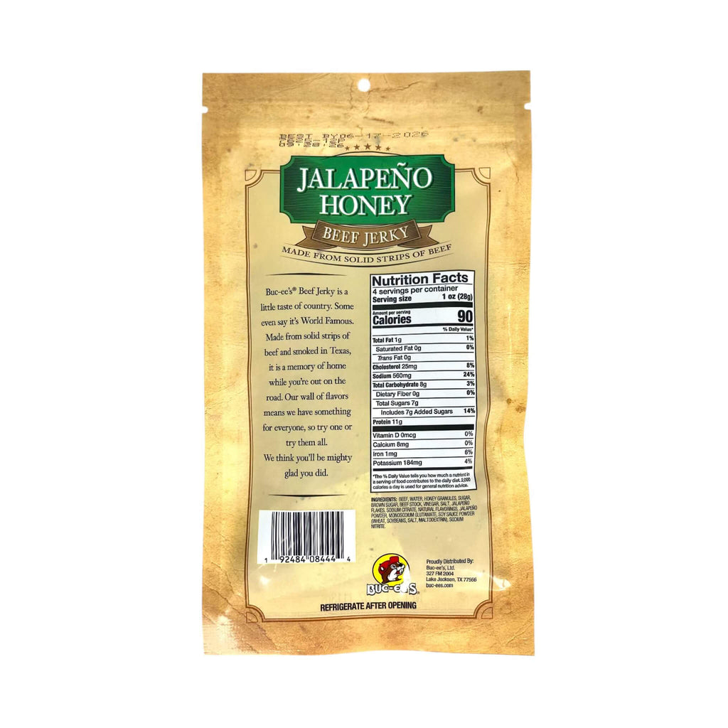 Jalapeño Honey Beef Jerky (SAK84029) - Saksby Wholesale - Back View