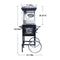 Kaitu 8oz Stainless Steel Popcorn Machine With Cart, Heated Warming Deck, and Old Maids Drawer Black SAK67426 Saksby - Dimensions