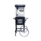 Kaitu 8oz Stainless Steel Popcorn Machine With Cart, Heated Warming Deck, and Old Maids Drawer Black SAK67426 Saksby - Front View