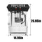 Kaitu Premium Bar-Style 6-Ounce Popcorn Machine Maker Black Sak84170 Saksby - Front Dimensions