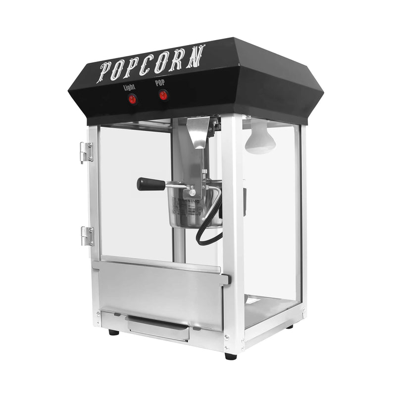 Kaitu Premium Bar-Style 6-Ounce Popcorn Machine Maker Black Sak84170 Saksby - Front Left View
