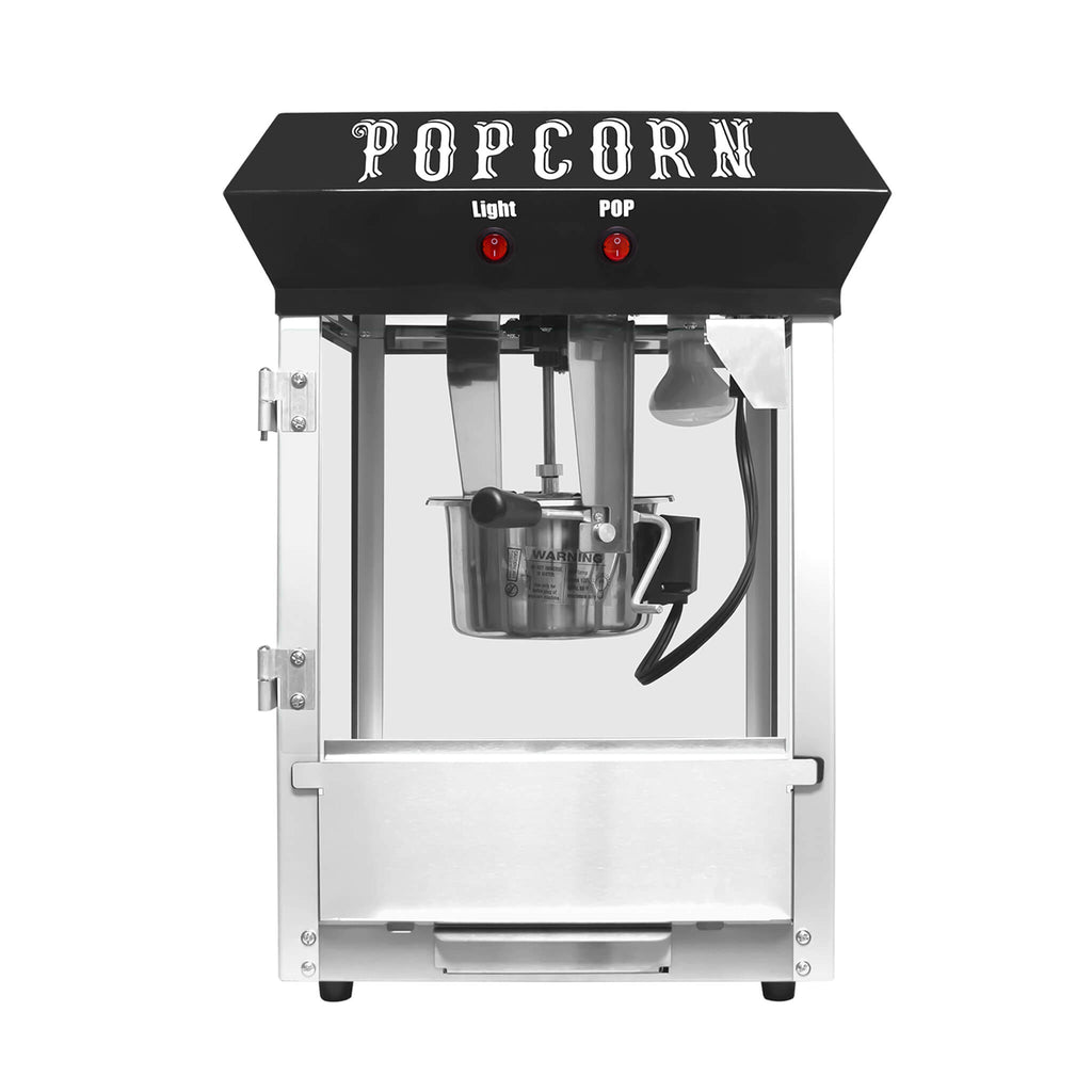 Kaitu Premium Bar-Style 6-Ounce Popcorn Machine Maker Black Sak84170 Saksby - Front View