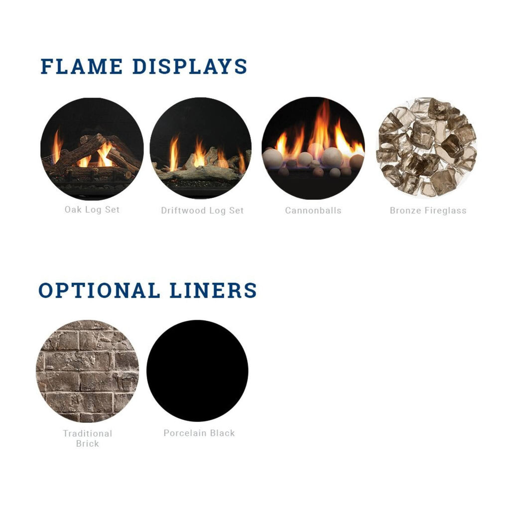 Kingsman Atrium 42"  Clean View Peninsula Direct Vent Gas Fireplace SAKSBY - Accessories View