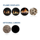 Kingsman Atrium 42"  Clean View Peninsula Direct Vent Gas Fireplace SAKSBY - Accessories View