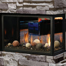 Kingsman Atrium 42"  Clean View Peninsula Direct Vent Gas Fireplace SAKSBY - Cannon Balls View