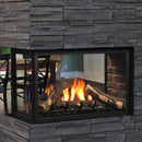 Kingsman Atrium 42"  Clean View Peninsula Direct Vent Gas Fireplace SAKSBY - Oak Log View