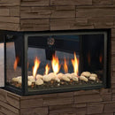 Kingsman Atrium 42"  Clean View Peninsula Direct Vent Gas Fireplace SAKSBY - White Stone View