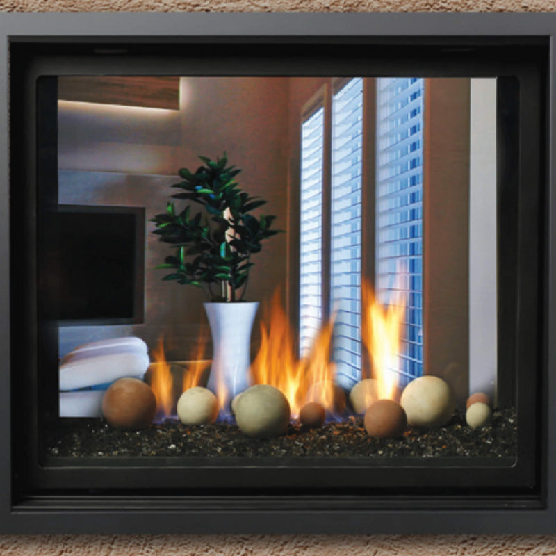 Kingsman Bentley ST 43" Zero Clearance Direct Vent Gas Fireplace SAKSBY - Cannonball View