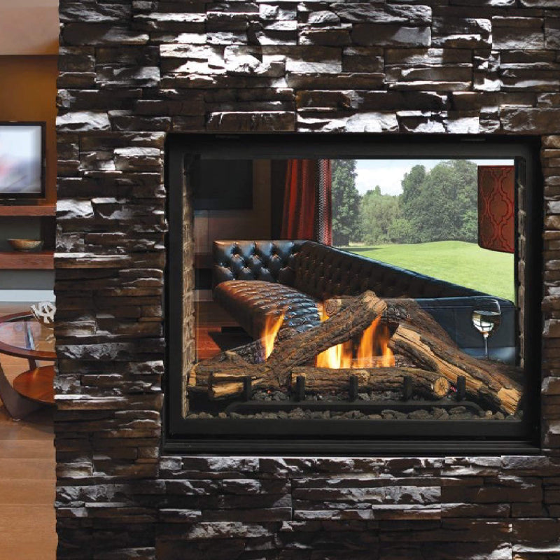 Kingsman Bentley ST 43" Zero Clearance Direct Vent Gas Fireplace SAKSBY - Logs View