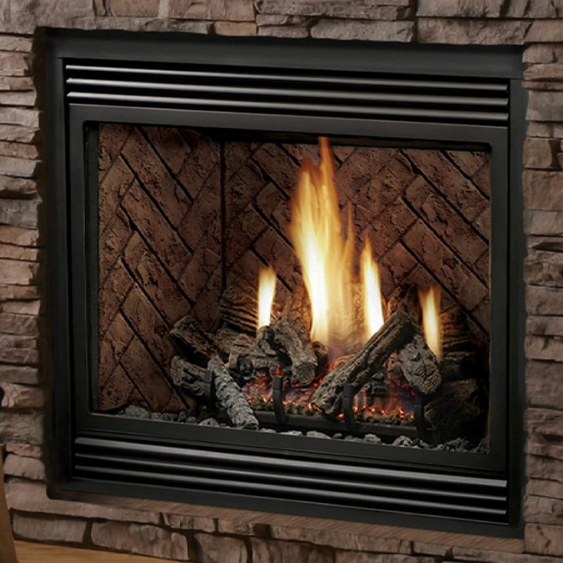Kingsman Solace II 36" Zero Clearance 24K BTU Direct Vent Gas Fireplace SAKSBY - Front Left View