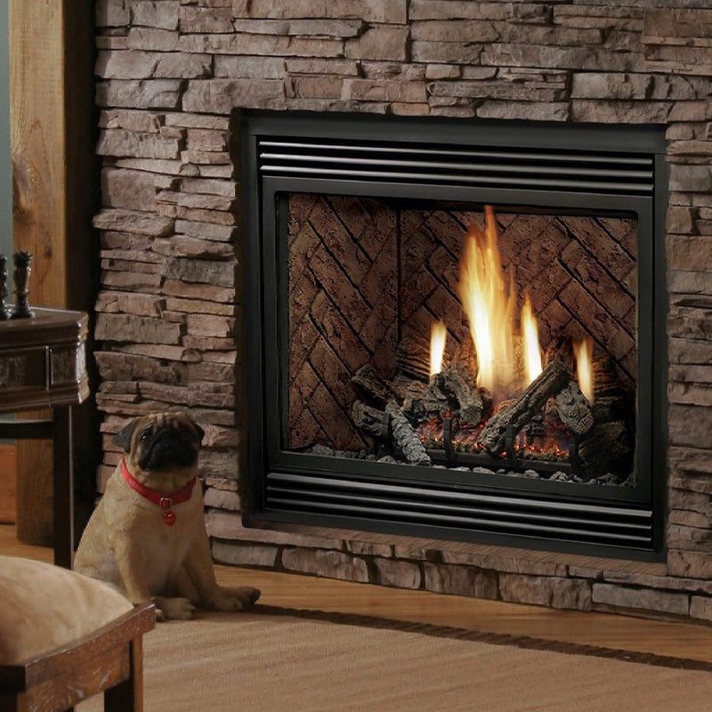 Kingsman Solace II 42" Zero Clearance 24K BTU Direct Vent Gas Fireplace SAKSBY - Living Room View