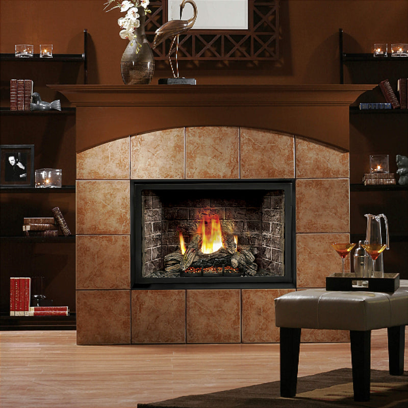 Kingsman Solace II 42" Zero Clearance 24K BTU Direct Vent Gas Fireplace SAKSBY - Living Room View