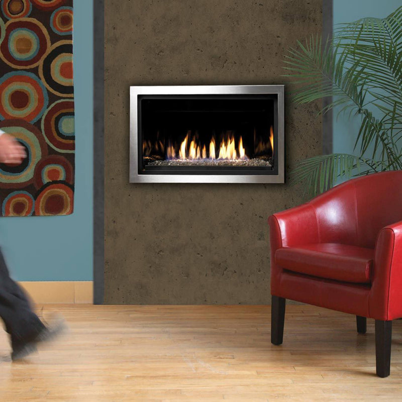 Kingsman ZCV 36" Linear Zero Clearance Direct Vent Gas Fireplace (SAK81924) - SAKSBY Living Room View