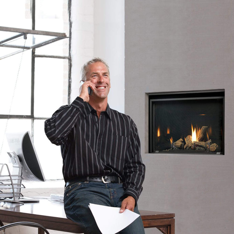 Kingsman ZCV 36" Zero Clearance Clean View Direct Vent Gas Fireplace (SAK85793) SAKSBY - Demonstration View