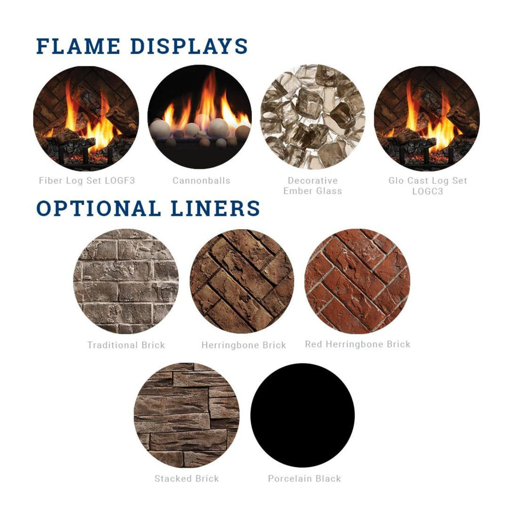 Kingsman ZCV 39" Zero Clearance Gas Direct Vent Gas Fireplace (SAK58392) SAKSBY - Accessories View