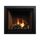 Fireplace Insert With Flames And Logs On A White Background