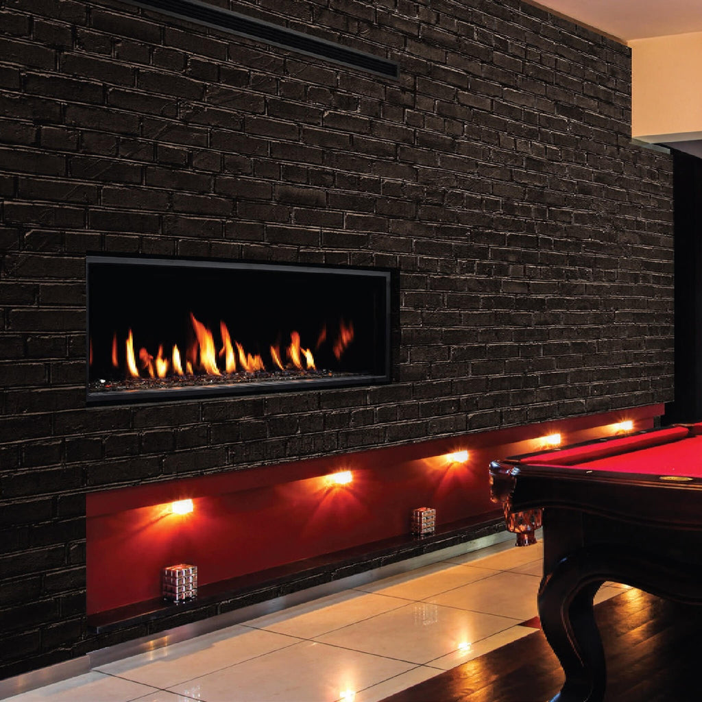 Kingsman ZCVRB 47" Linear Zero Clearance Tempered Glass Direct Vent Gas Fireplace (SAK23415) SAKSBY - Living Room View