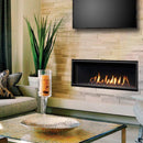 Kingsman ZCVRB 47" Linear Zero Clearance Tempered Glass Direct Vent Gas Fireplace (SAK23415) SAKSBY - Living Room View