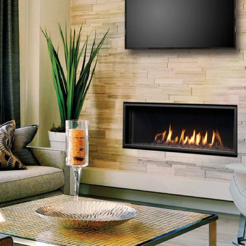 Kingsman ZCVRB 47" Linear Zero Clearance Tempered Glass Direct Vent Gas Fireplace (SAK23415) SAKSBY - Living Room View