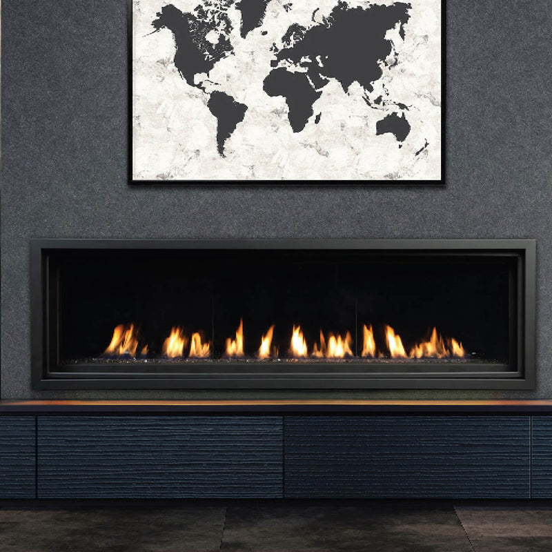 Kingsman ZCVRB 72" Zero Clearance Linear Direct Vent Gas Fireplace (SAK90312) SAKSBY - Living Room View