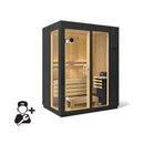 Kohler C1 Indoor Sauna Kit Graphite Gray Freestanding Alcove Design Up to 5 Persons (SAK93182) - Saksby Wholesale - 2 Capacity, Full Floor, With Installation