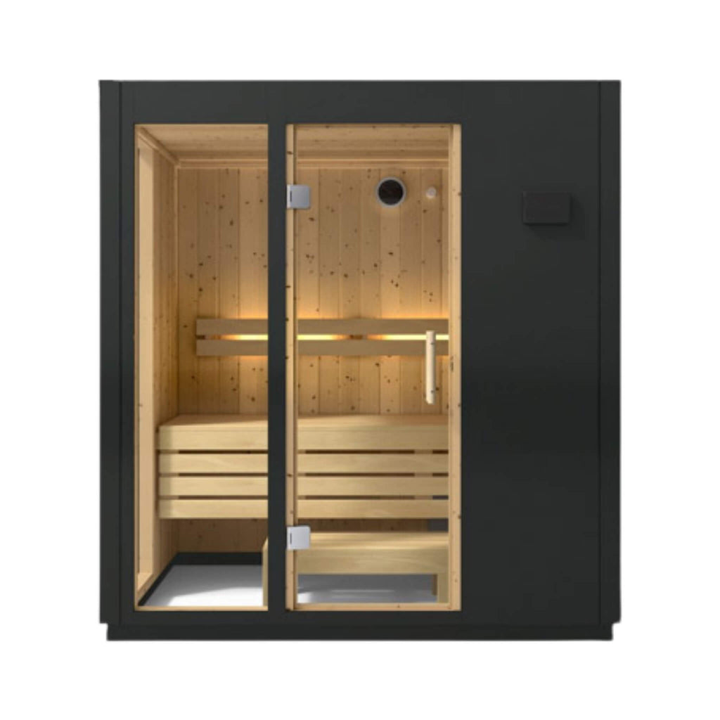 Kohler C1 Indoor Sauna Kit Graphite Gray Freestanding Alcove Design Up to 5 Persons (SAK93182) - Saksby Wholesale - 3 Capacity, No Floor, No Upgrade