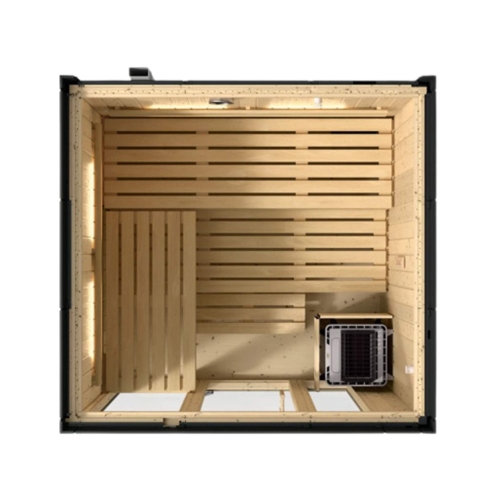 Kohler C1 Indoor Sauna Kit Graphite Gray Freestanding Alcove Design Up to 5 Persons (SAK93182) - Saksby Wholesale - 5 Capacity, Full Floor, No Upgrade