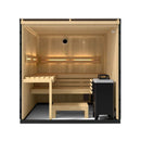 Kohler C1 Indoor Sauna Kit Graphite Gray Freestanding Alcove Design Up to 5 Persons (SAK93182) - Saksby Wholesale - 5 Capacity, No Floor, With Installation