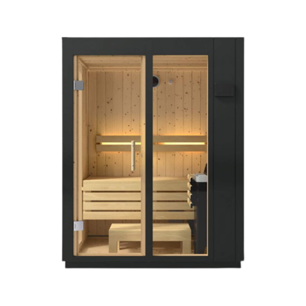 Kohler C1 Indoor Sauna Kit Graphite Gray Freestanding Alcove Design Up to 5 Persons (SAK93182) - Saksby Wholesale - Inside View